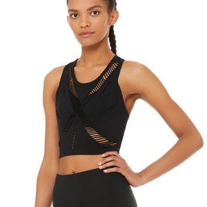 Like New Alo Yoga Line Crop Tank Top Size S